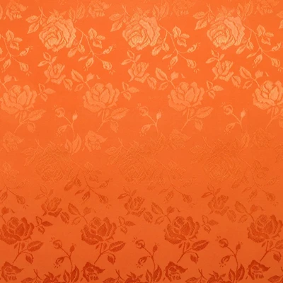 Orange Jacquard Satin
