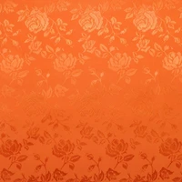 Orange Jacquard Satin