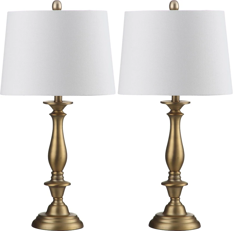 Brighton Candlestick Lamp Set in Gold