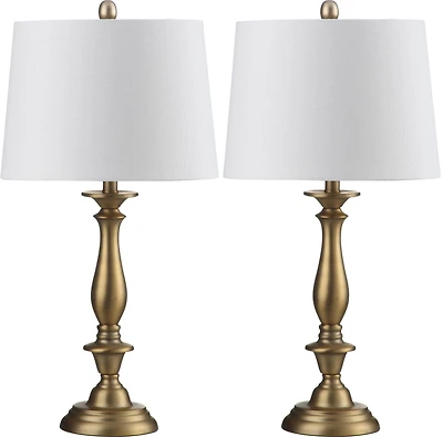 Brighton Candlestick Lamp Set in Gold