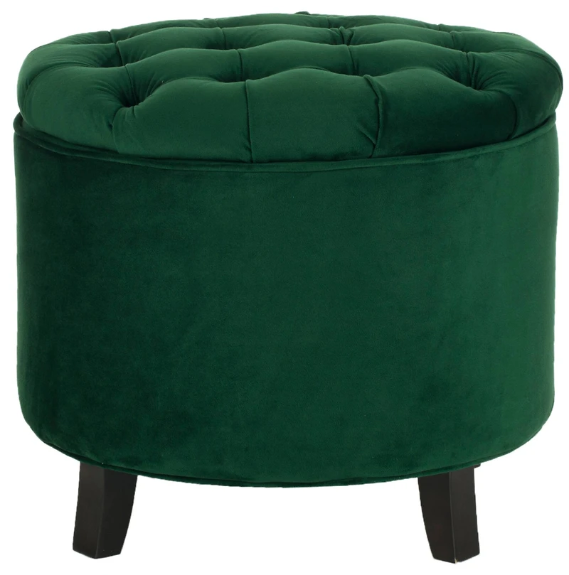 Amiela Tufted Ottoman in Emerald