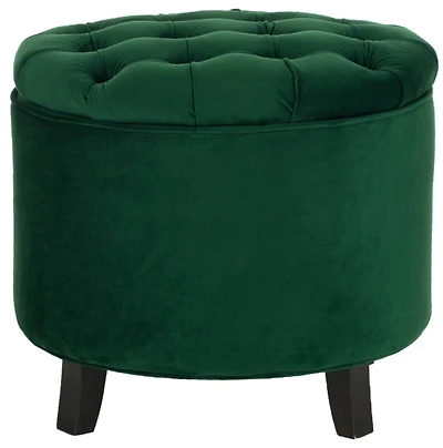 Amiela Tufted Ottoman in Emerald