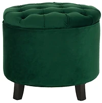 Amiela Tufted Ottoman in Emerald