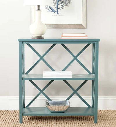 Liam Open Bookcase in Teal