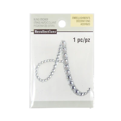 Clear Script Letter Bling Sticker By Recollections™