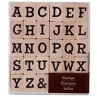6 Pack: Large Uppercase Alphabet Wood Stamp Set by Recollections™