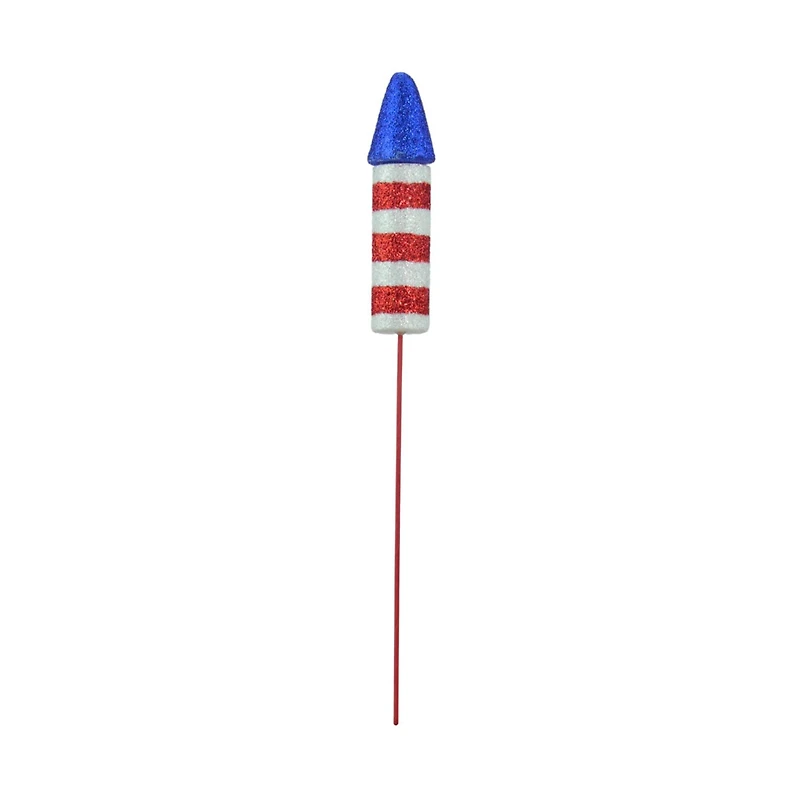12.5" Red White & Blue Striped Firecracker Pick