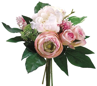 Pink & Cream Peony, Rose & Lilac Bouquet