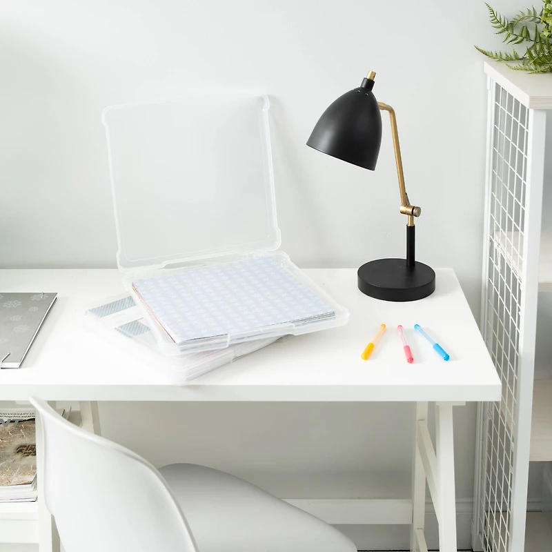 Iris® Clear 12" x 12" Slim Portable Project Case, 10 Pack