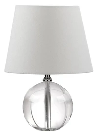 Mable Table Lamp in Clear & Off White