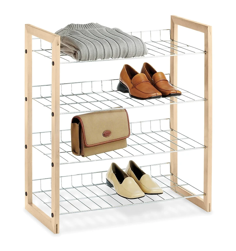 Whitmor Chromed Wire  4 Shelves Rack