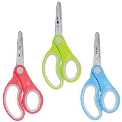 Westcott® 5” Assorted Blunt Soft Handle Kids Scissors Classpack, 12 Pack