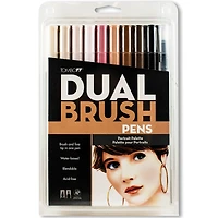 Tombow Dual Brush Pen 10-Pen Set, Portrait