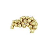60ct Shiny Champagne Gold Shatterproof Ball Ornaments