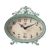 Hello Honey® Aqua Pewter Mantle Clock