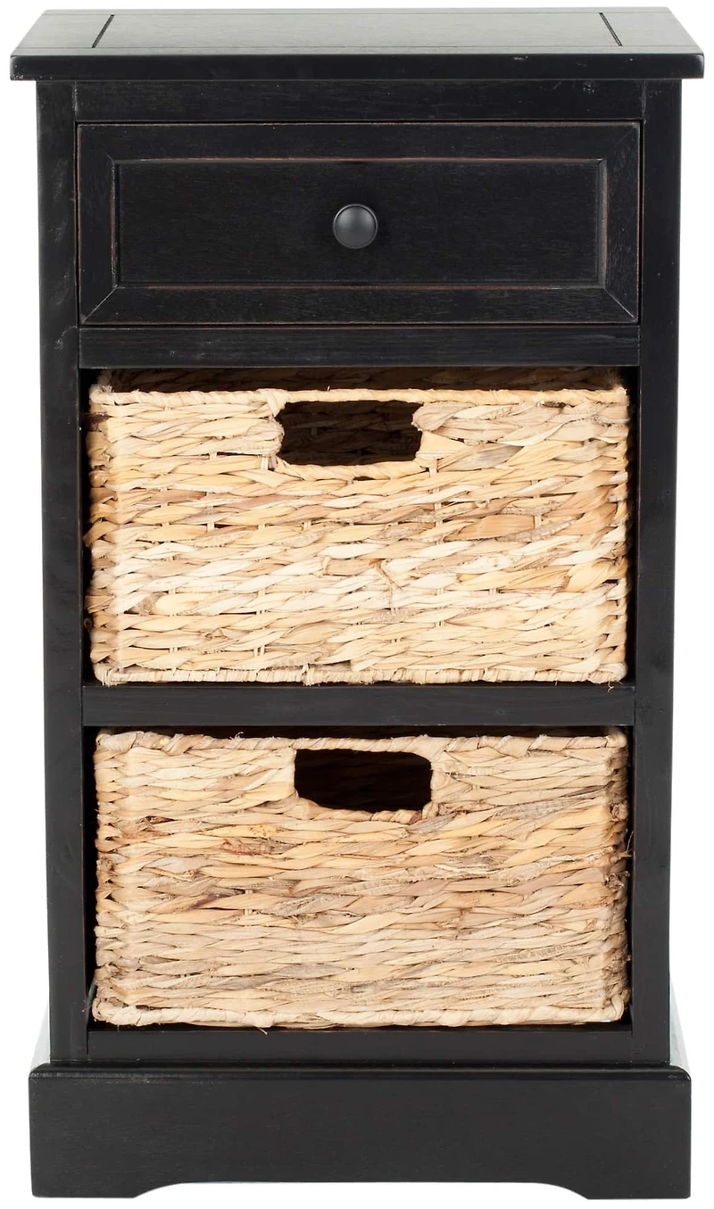 Carrie Side Table in Distressed Black