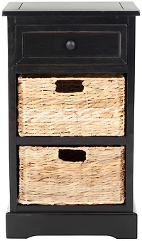 Carrie Side Table in Distressed Black