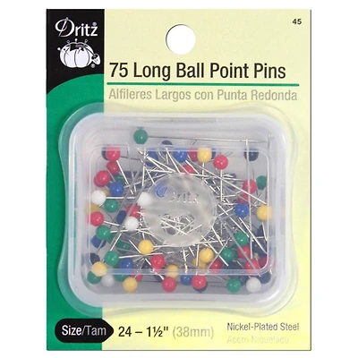 75 Long Ball Point Pins, Size 24