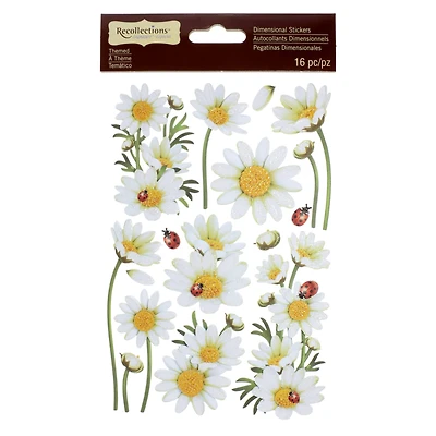 12 Packs: 16 ct. (192 total) Daisy Dimensional Stickers by Recollections™