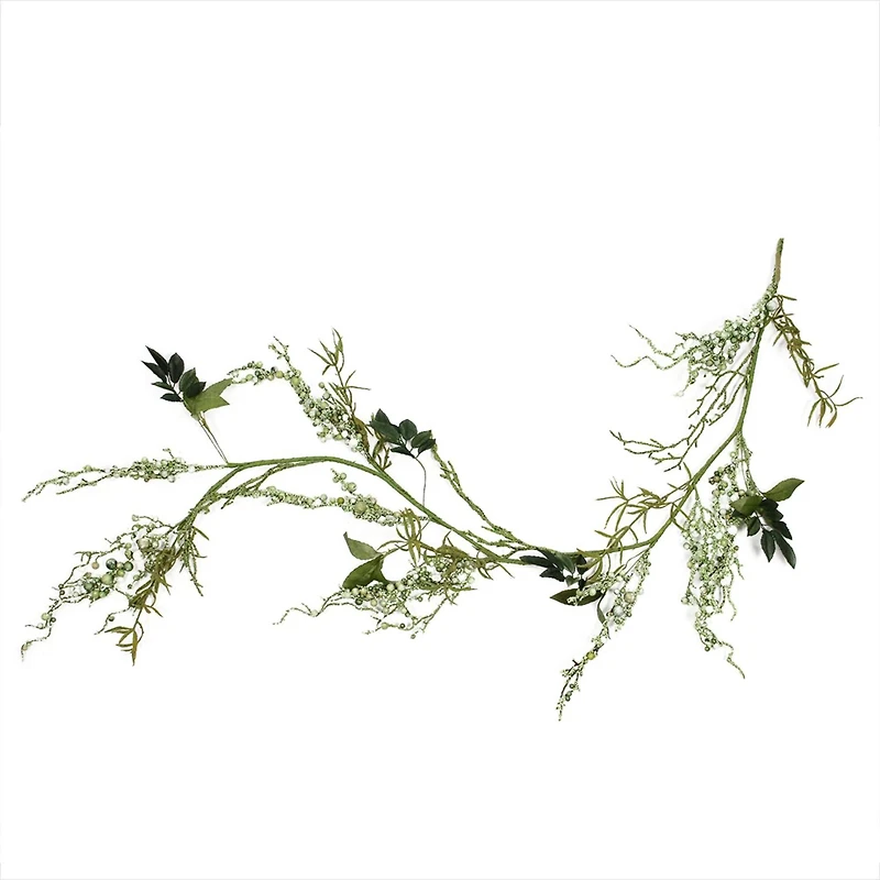 5ft. Green Mixed Berry & Spring Floral Garland