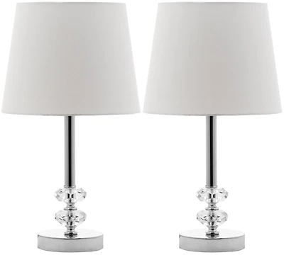 Ashford Crystal Orb Lamp Set in White