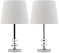 Ashford Crystal Orb Lamp Set in White