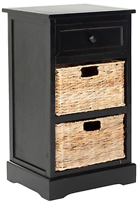 Carrie Side Table in Distressed Black