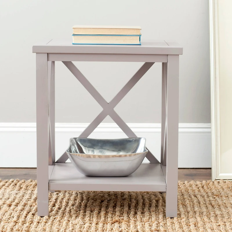 Candace End Table in Grey