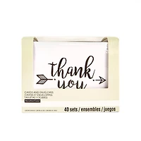 Assorted Black Thank You Cards & Envelopes by Recollections™, 4.25" x 5.5"