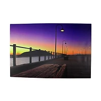 LED Lighted Sunset Boardwalk Wall Art