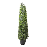 36" Two Toned Conical Shaped Shrub Potted Topiary