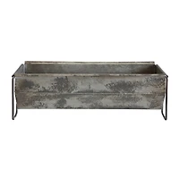 Hello Honey® Distressed Metal Trough Container