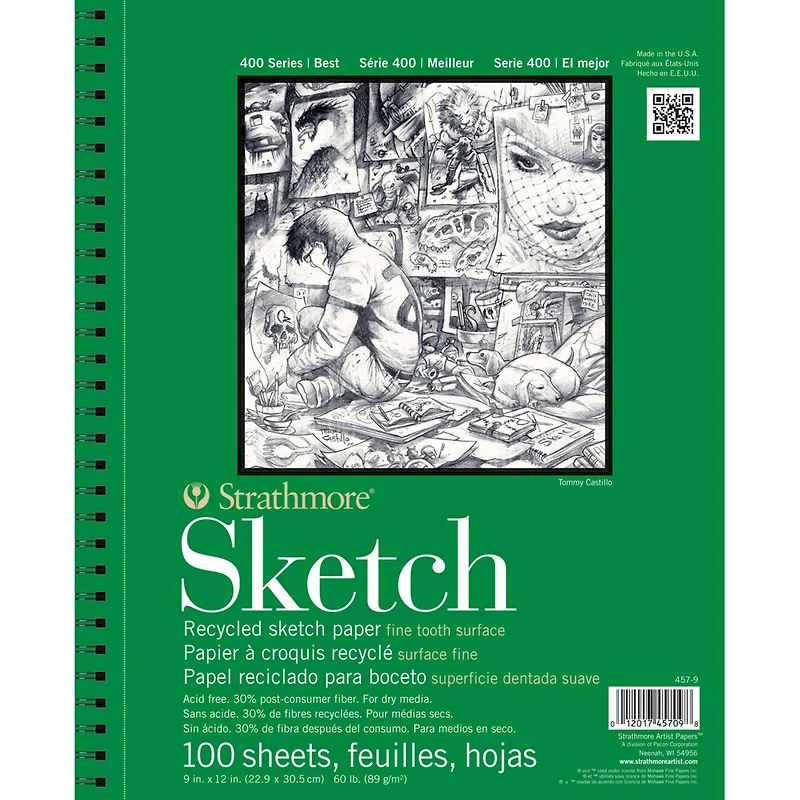 Strathmore® 400 Series Recycled Sketch Paper Pad