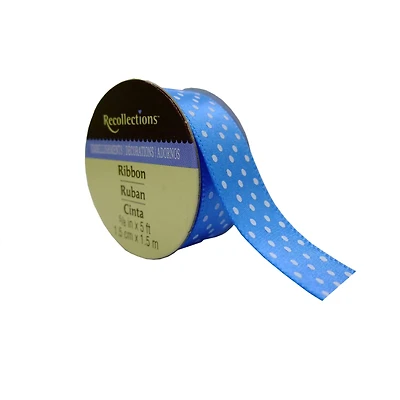 White Polka Dots Satin Ribbon by Recollections®