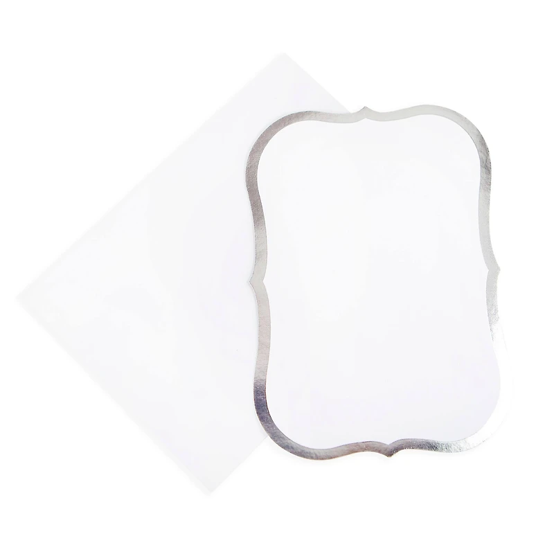 Silver Foil Flat Cards & Envelopes by Recollections™, 5" x 7"