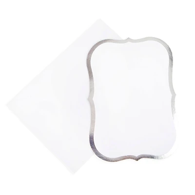 Silver Foil Flat Cards & Envelopes by Recollections™, 5" x 7"