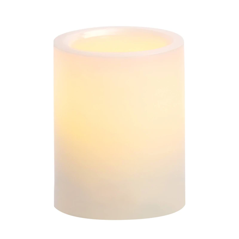 White 3" x 4" LED Pillar Candle By Ashland®