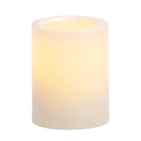 White 3" x 4" LED Pillar Candle By Ashland®