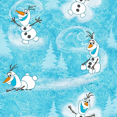 Disney® Light Blue Olaf Winter Toss Quilting Cotton Fabric