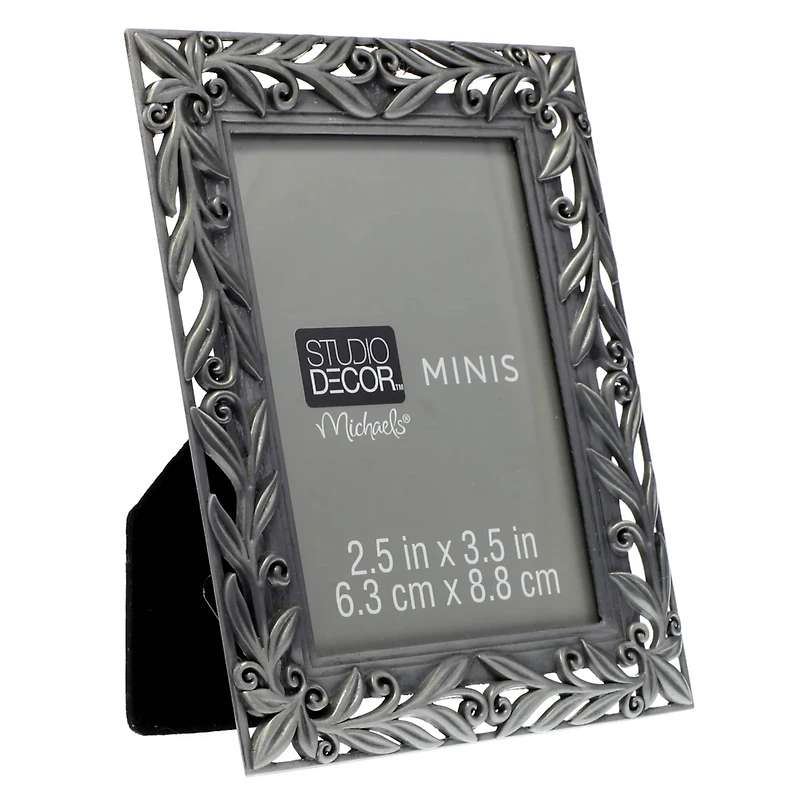 Pewter Mini Frame with Leaves by Studio Décor®