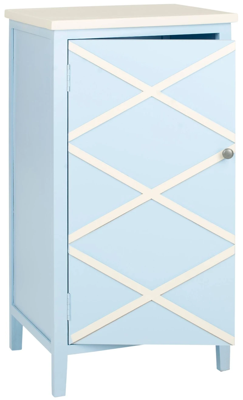 Cary Cabinet in Light Blue & White