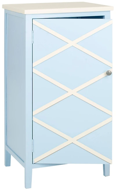 Cary Cabinet in Light Blue & White