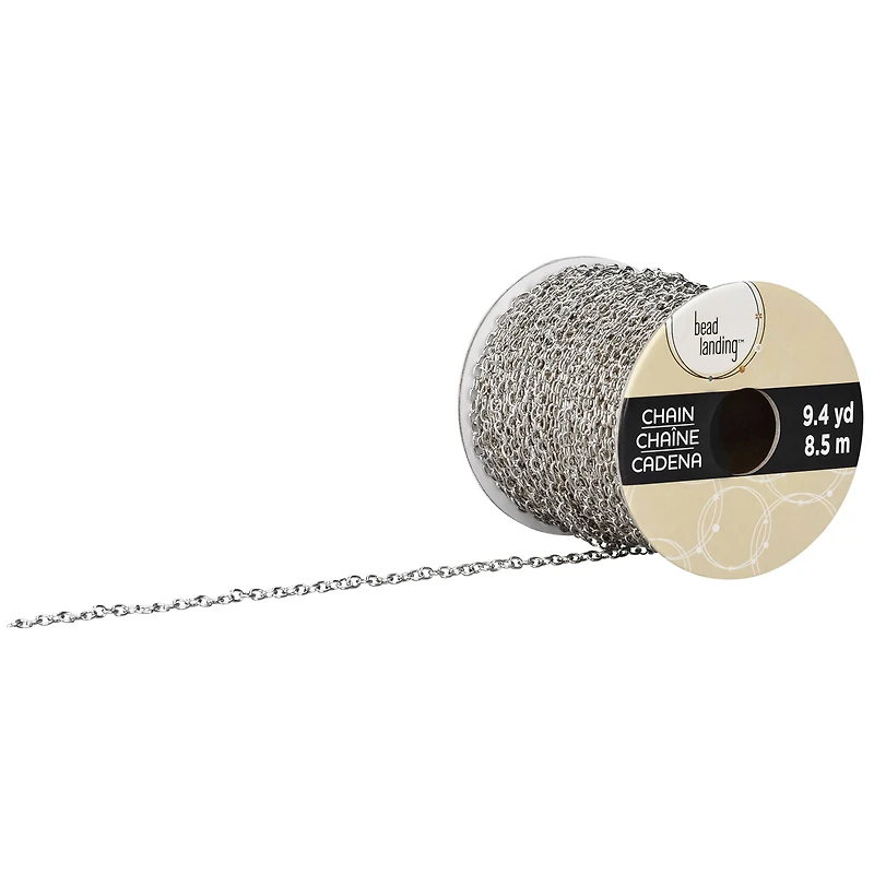 9.4 yd. Rhodium Chain Spool By Bead Landing™