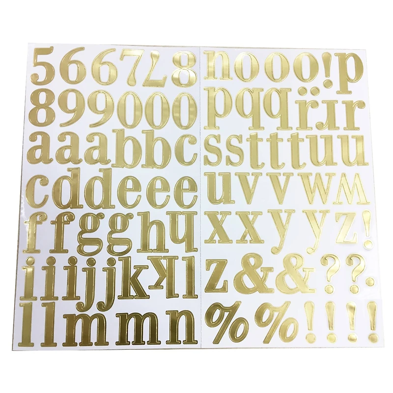 12 Pack: Gold Foil Alphabet Stickers by Recollections™