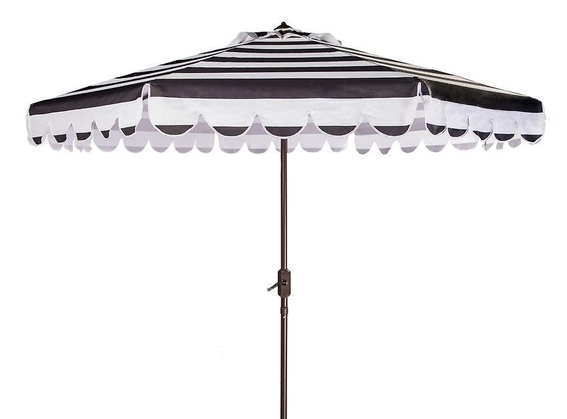 Ramona 9Ft Crank Umbrella in Black & White