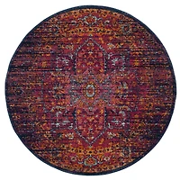 Evoke Warm Transitional 3' X 3' Round Area Rug
