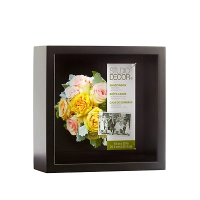 10" x 10" Black Extra Deep Shadow Box by Studio Décor®