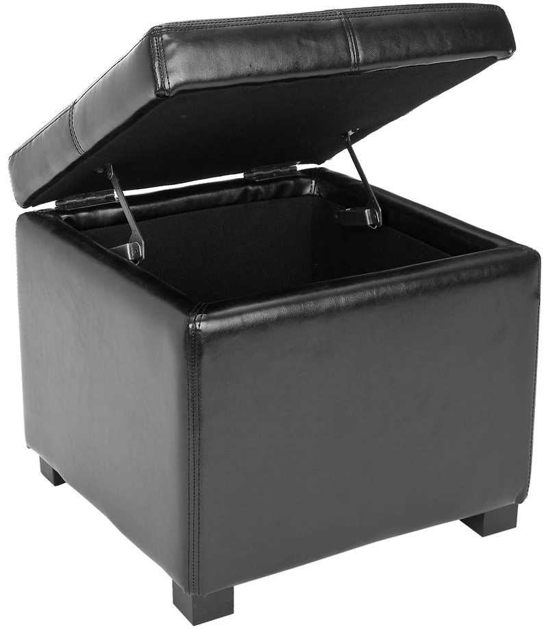 Madison Square Leather Ottoman in