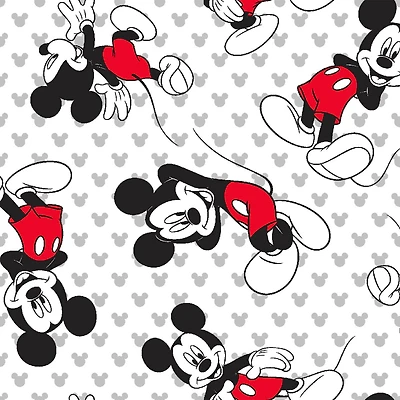 Disney® White Mickey Mouse Toss Fabric