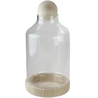 14" Transparent Glass Hurricane